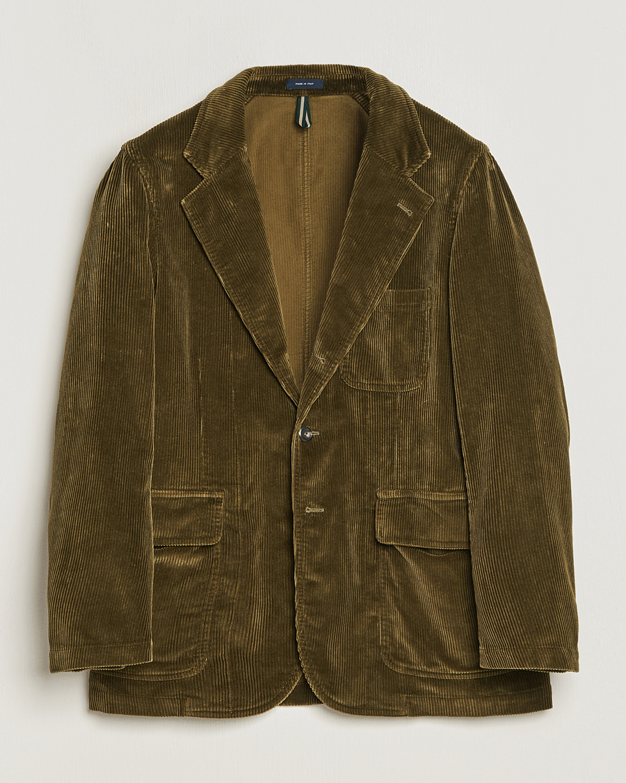 Herren | Sakkos | Drake's | MKI Games Corduroy Blazer Green