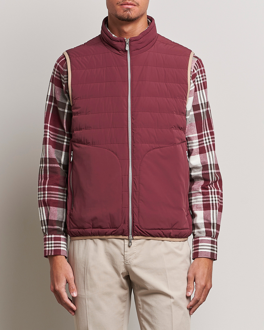 Herren | Jacken | Brunello Cucinelli | Nylon Down Vest Burgundy