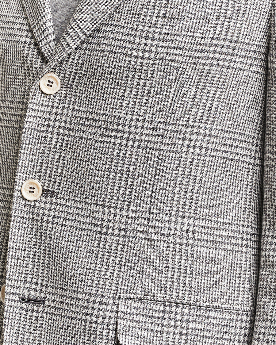 Herren | Sakkos | Brunello Cucinelli | Prince Of Wales Check Blazer Pearl Grey