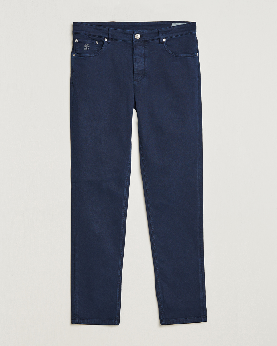 Herren | Hosen | Brunello Cucinelli | Slim Fit Bull Denim Pants Navy
