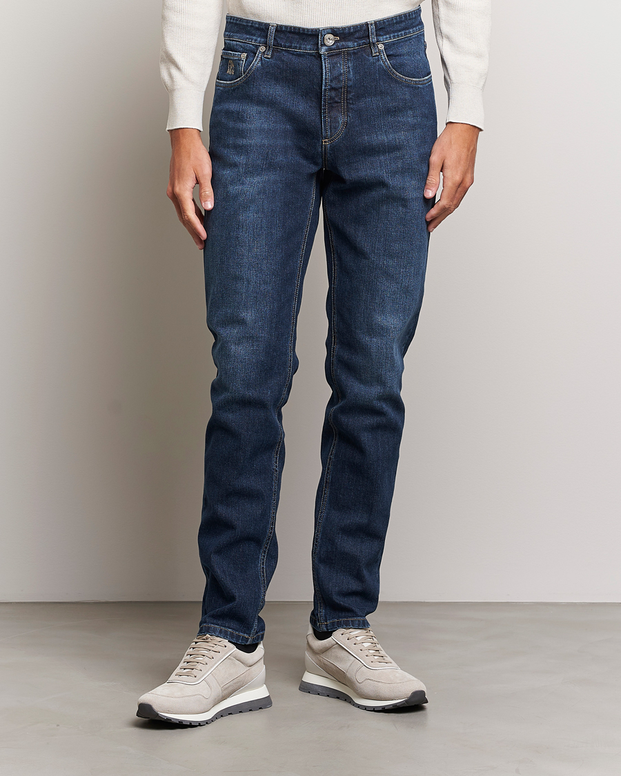 Herren | Jeans | Brunello Cucinelli | Traditional Fit Jeans Dark Wash