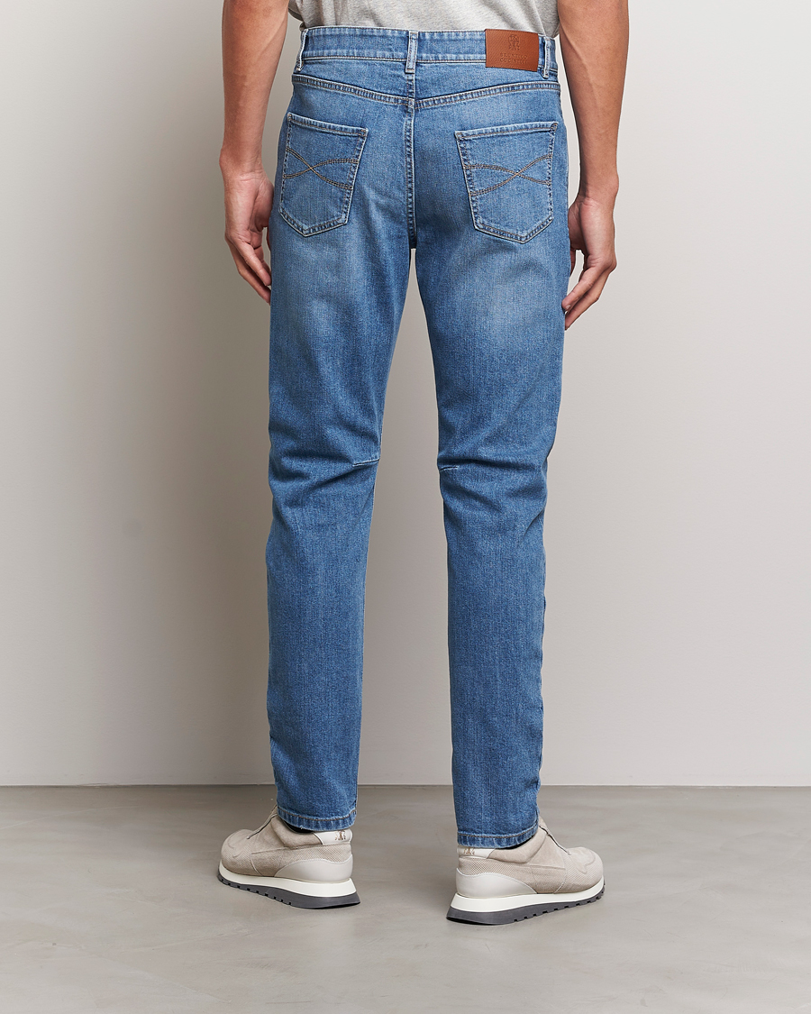 Herren | Jeans | Brunello Cucinelli | Leisure Fit Jeans Medium Blue Wash