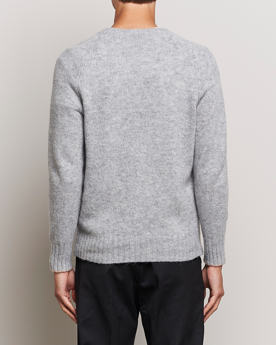 Herren | Pullover | Brunello Cucinelli | Fluffy Crew Neck Sweater Light Grey