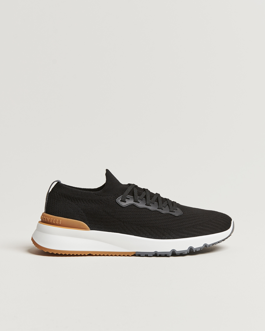 Herren | Brunello Cucinelli Flannel Running Sneakers Black | Brunello Cucinelli | Flannel Running Sneakers Black