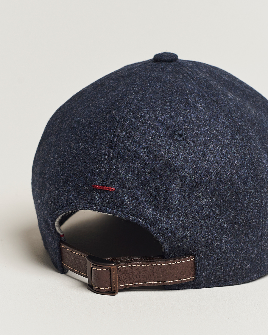 Herren | Brunello Cucinelli Flannel Baseball Cap Navy | Brunello Cucinelli | Flannel Baseball Cap Navy