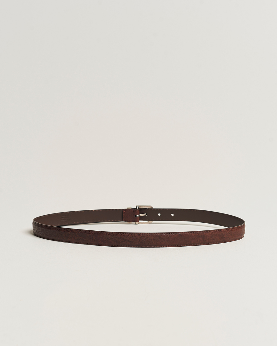 Herren | Brunello Cucinelli Narrow Belt Brown Calf | Brunello Cucinelli | Narrow Belt Brown Calf