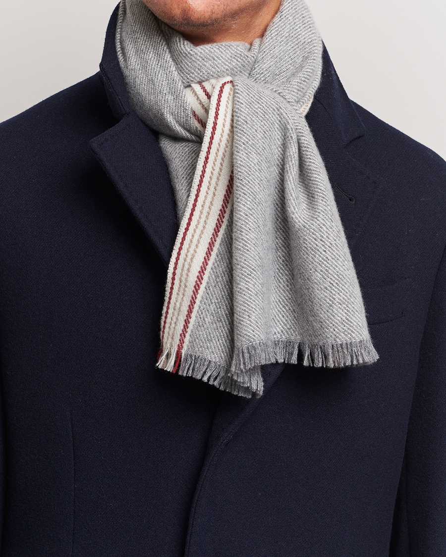Herren | Brunello Cucinelli Cashmere Scarf Grey | Brunello Cucinelli | Cashmere Scarf Grey