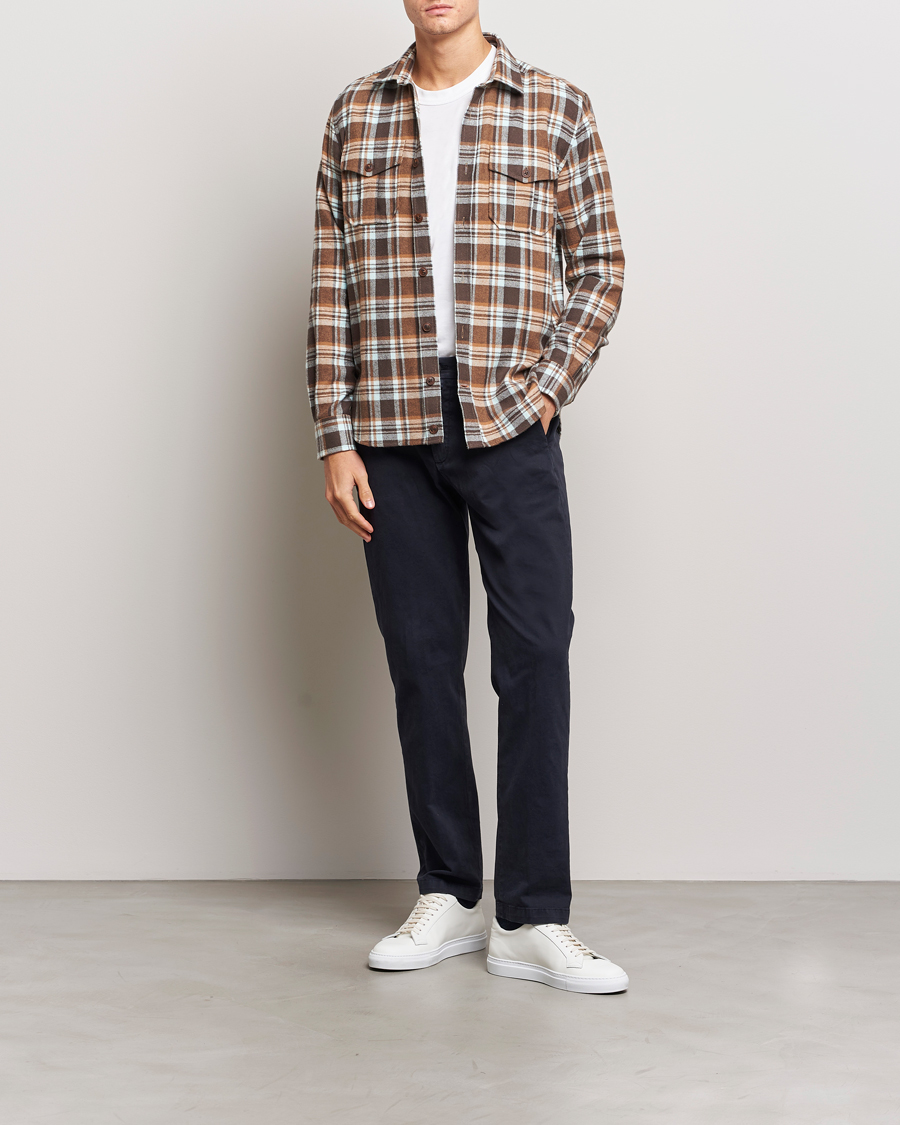 Herren | Hemden | Morris | Tartan Shirt Classic Fit Camel