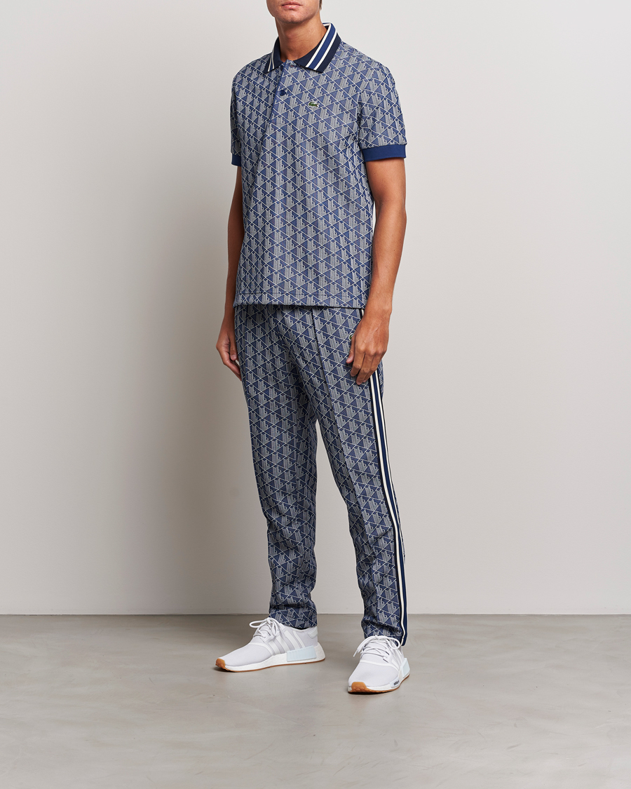 Herren | Poloshirts | Lacoste | Classic Fit Monogram Polo Methylene/Flour