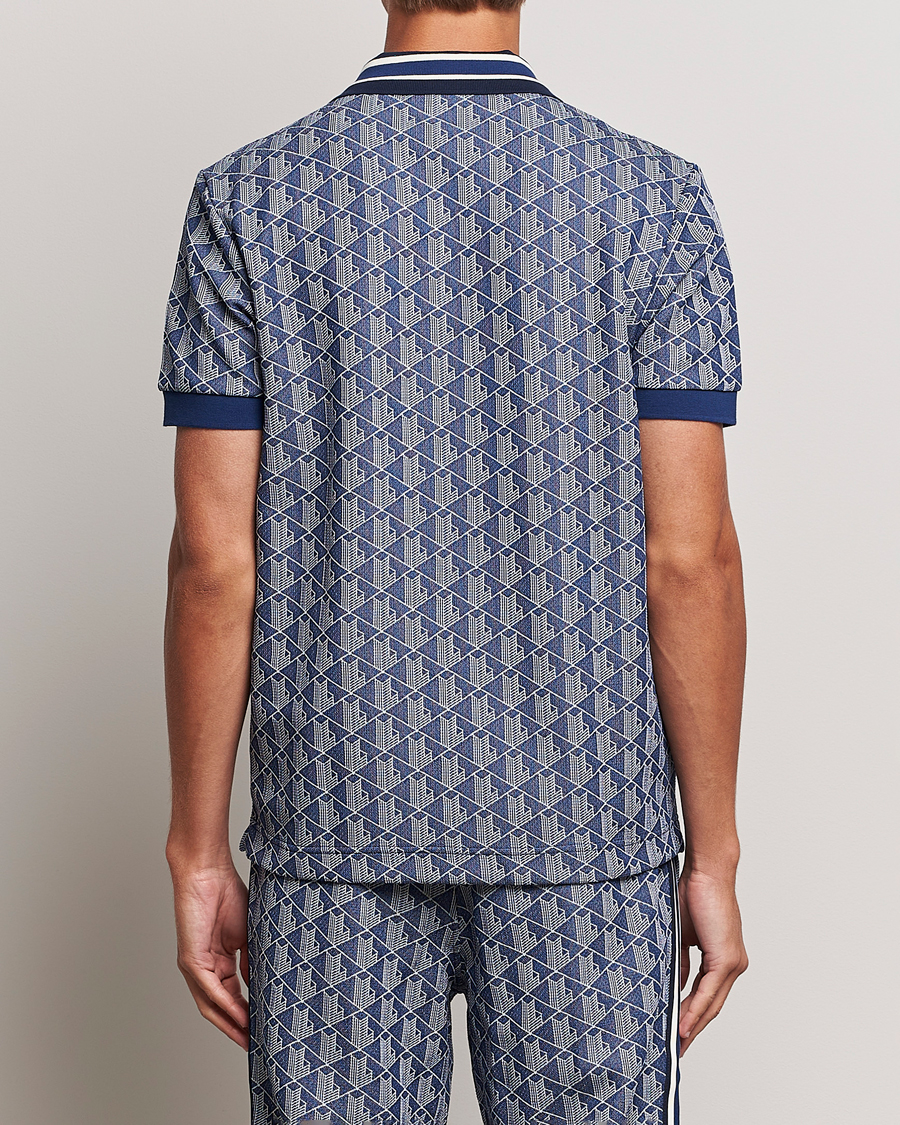 Herren | Poloshirts | Lacoste | Classic Fit Monogram Polo Methylene/Flour