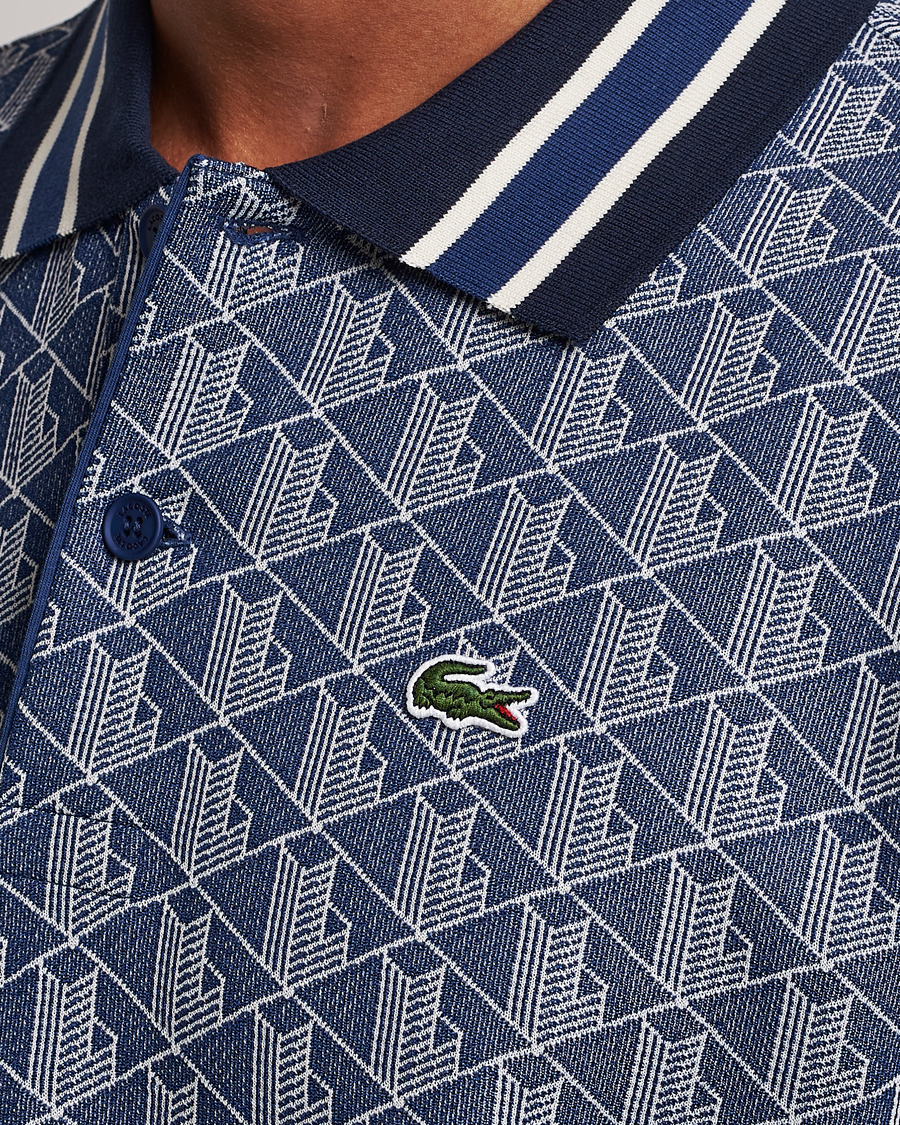 Herren | Poloshirts | Lacoste | Classic Fit Monogram Polo Methylene/Flour