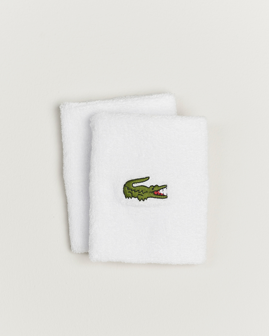 Herren | Lacoste Sport 2-Pack Logo Wristband White | Lacoste Sport | 2-Pack Logo Wristband White
