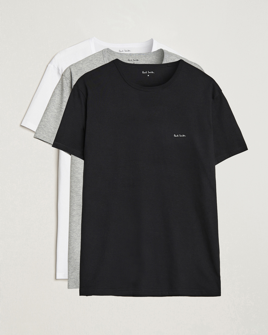 Herren | T-Shirts | Paul Smith | 3-Pack Crew Neck T-Shirt Black/Grey/White
