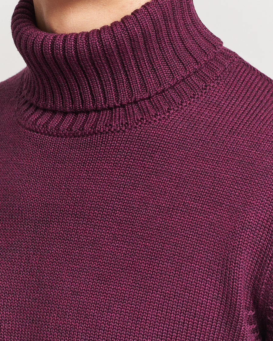 Herren | Pullover | Zanone | Virgin Merino Wool Rollneck Burgundy