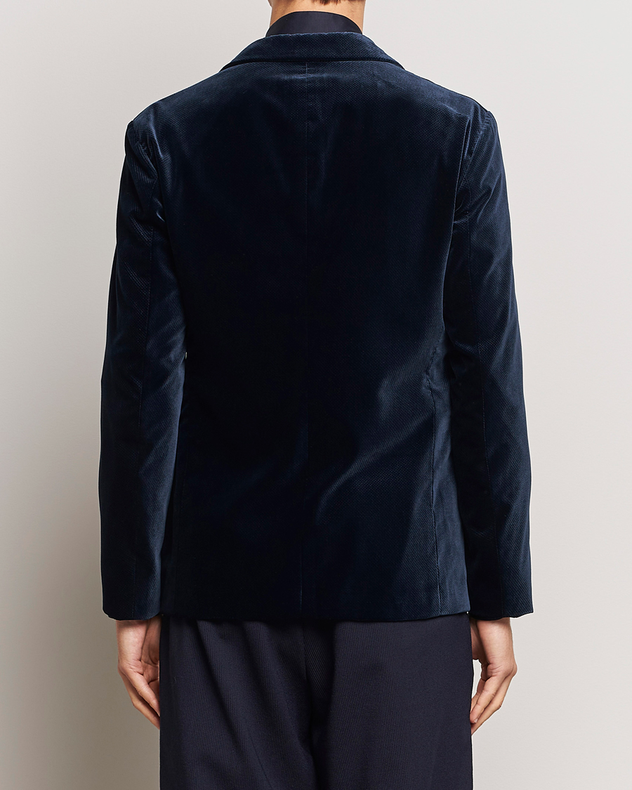 Herren | Sakkos | Giorgio Armani | Velvet Micro Blazer Navy
