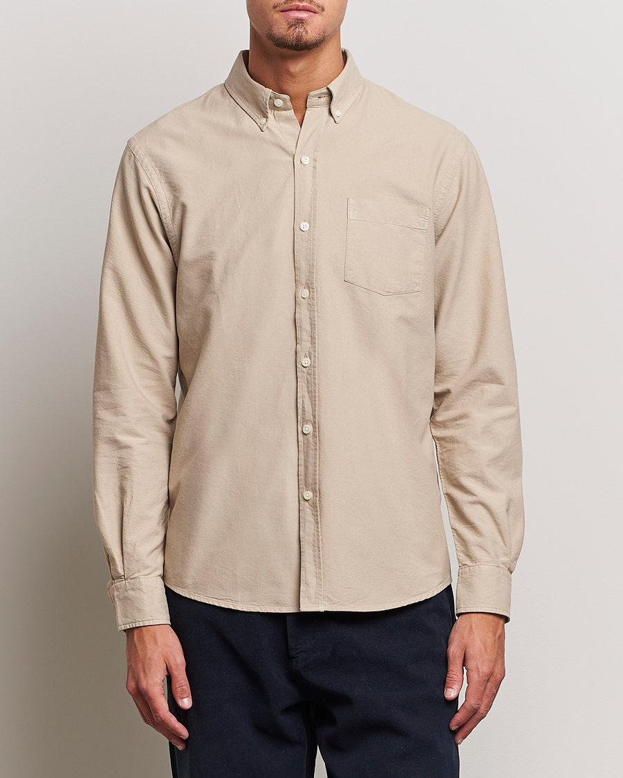 Herren |  | Colorful Standard | Classic Organic Oxford Button Down Shirt Oyster Grey