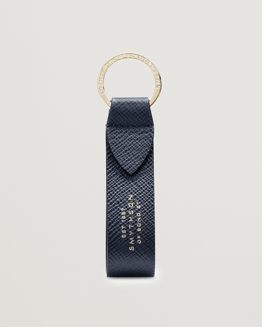 Herren | Schlüsselringe | Smythson | Panama Leather Keyring Navy