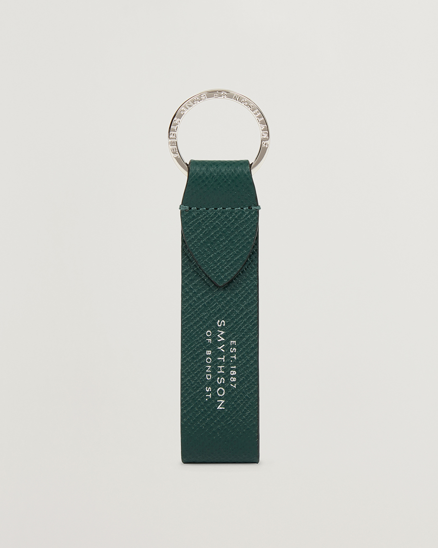 Herren | Schlüsselringe | Smythson | Panama Leather Keyring Forest Green