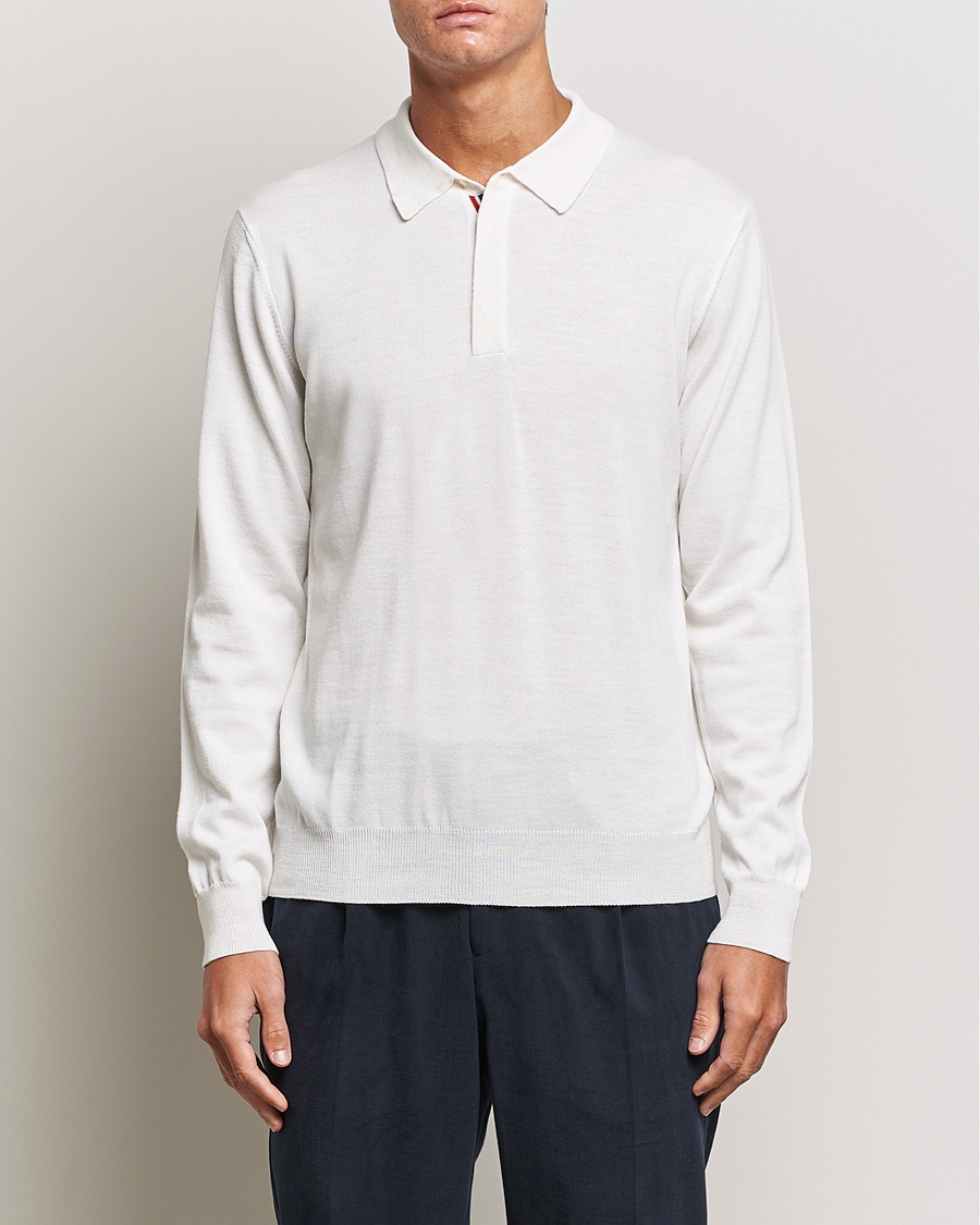 Herren | Pullover | Orlebar Brown | Ebro OB Stripe Polo White Sand