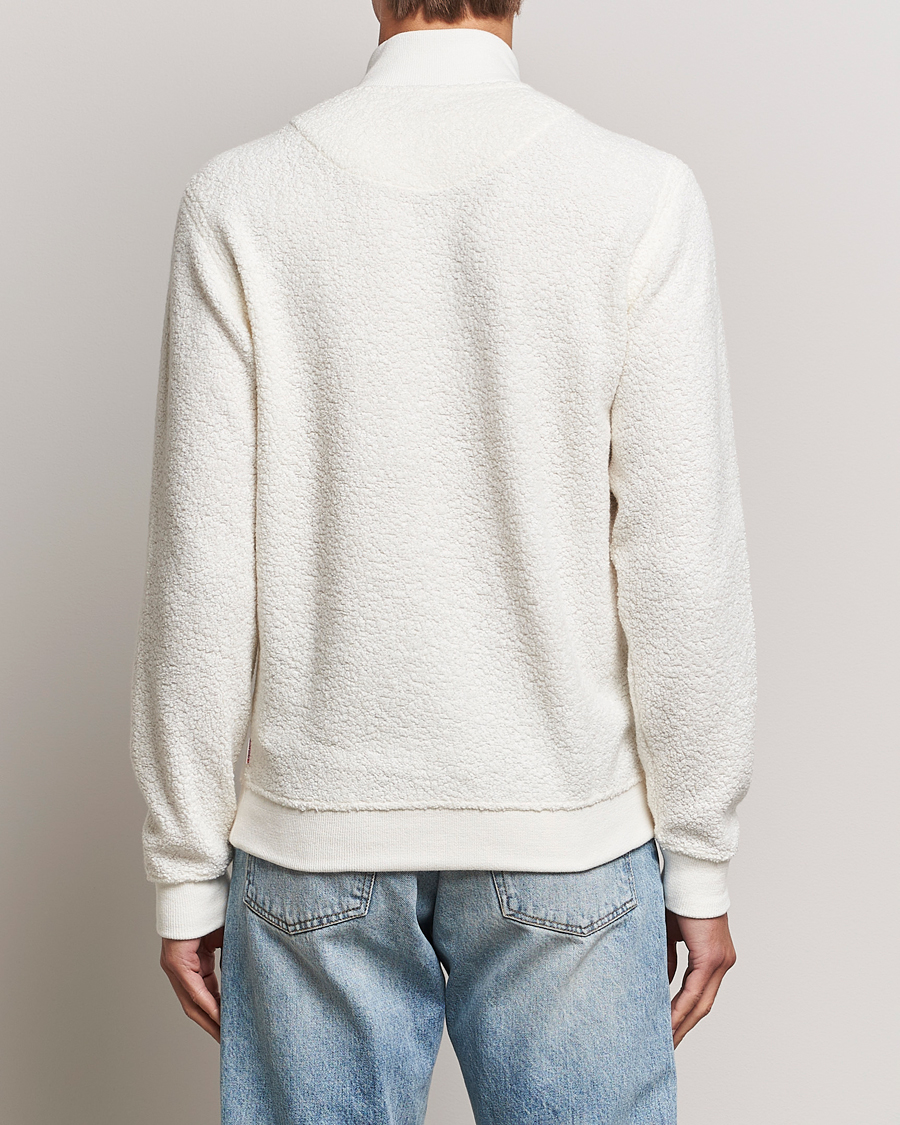 Herren | Pullover | Orlebar Brown | Isar Fleece Cashmere Half-Zip White Sand