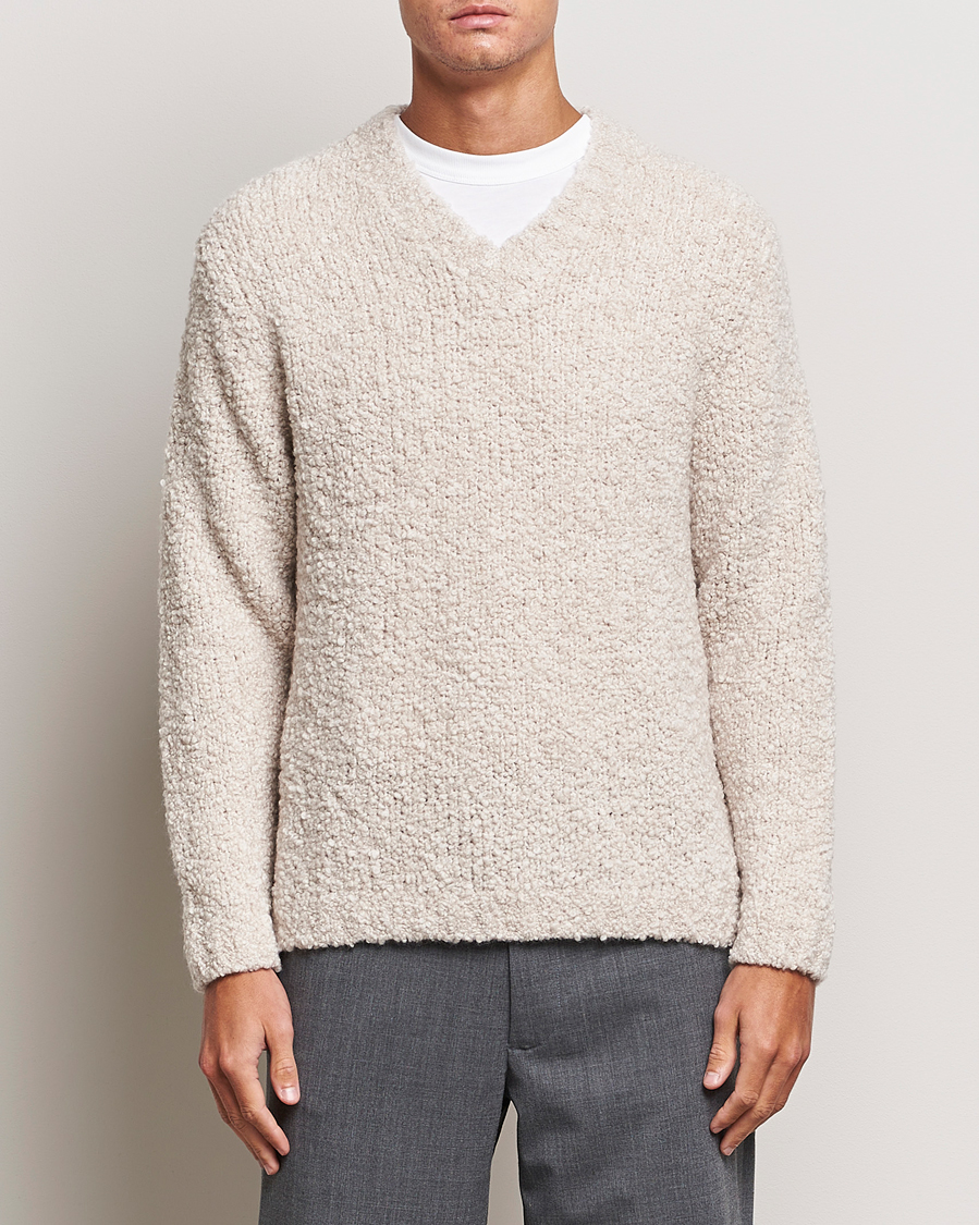 Herren | Pullover | Sunflower | Aske Boucle Sweater Off White