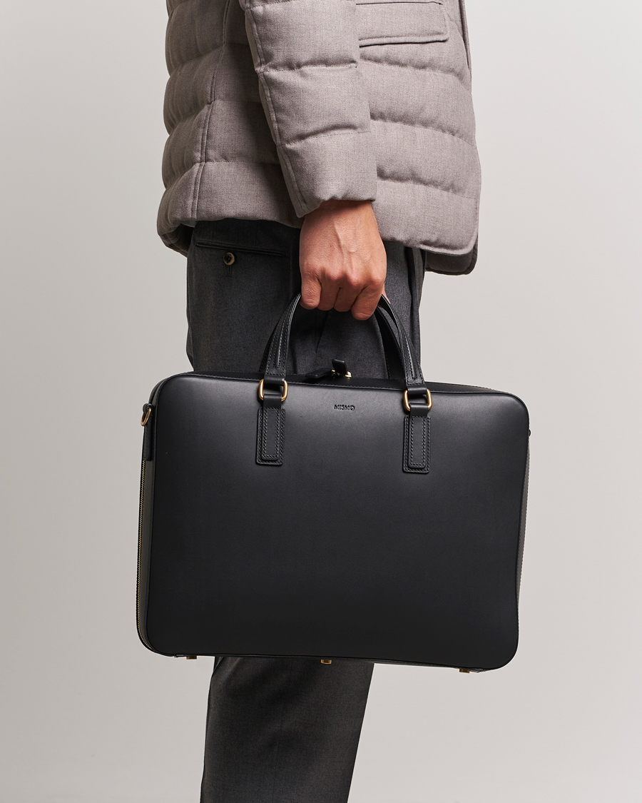Herren | Kategorie | Mismo | Morris Full Grain Leather Briefcase Black
