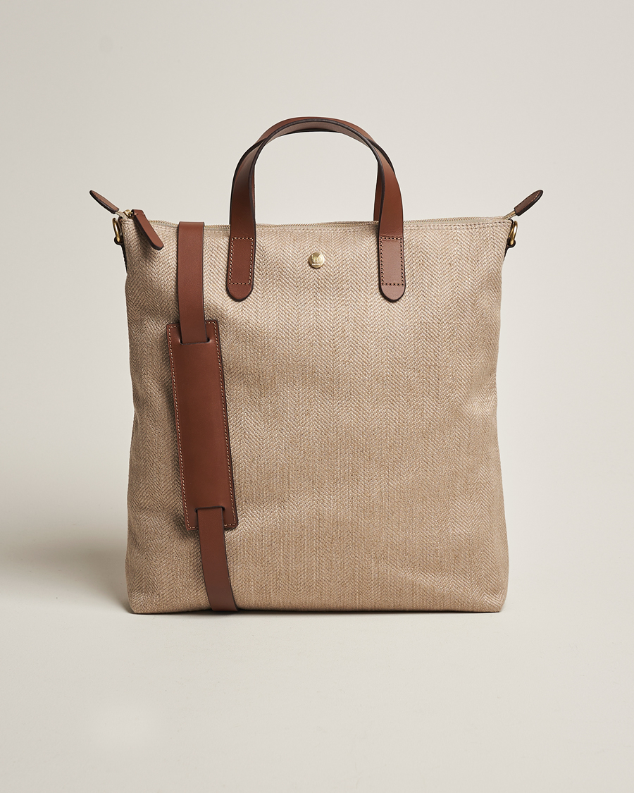 Herren | Mismo M/S Shopper Grand Herringbone/Cuoio | Mismo | M/S Shopper Grand Herringbone/Cuoio