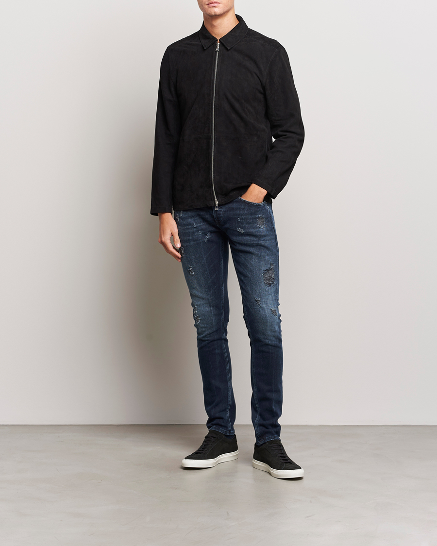 Herren | Jeans | Dondup | George Destroyed Jeans Blue Black
