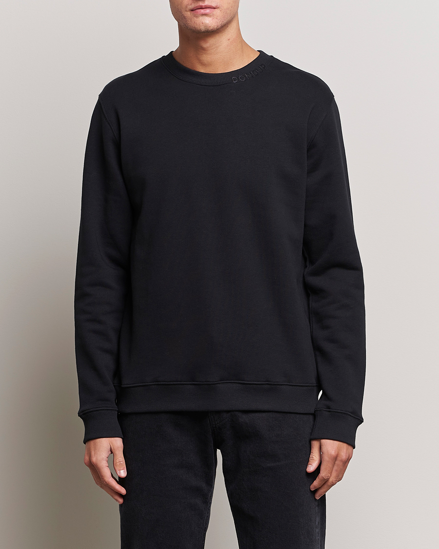 Herren | Pullover | Dondup | Logo Crew Neck Sweatshirt Black