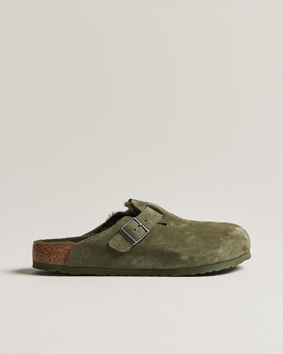 Herren | BIRKENSTOCK Boston Shearling Thyme Suede | BIRKENSTOCK | Boston Shearling Thyme Suede