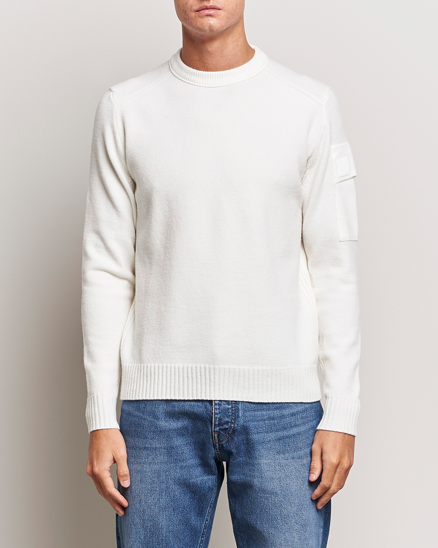 Herren | Pullover | C.P. Company | Metropolis Knitted Wool Crew Neck White