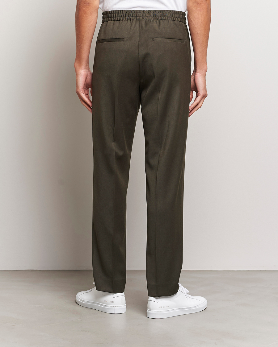 Herren | Hosen | Filippa K | Relaxed Terry Wool Trousers Dark Forest Green