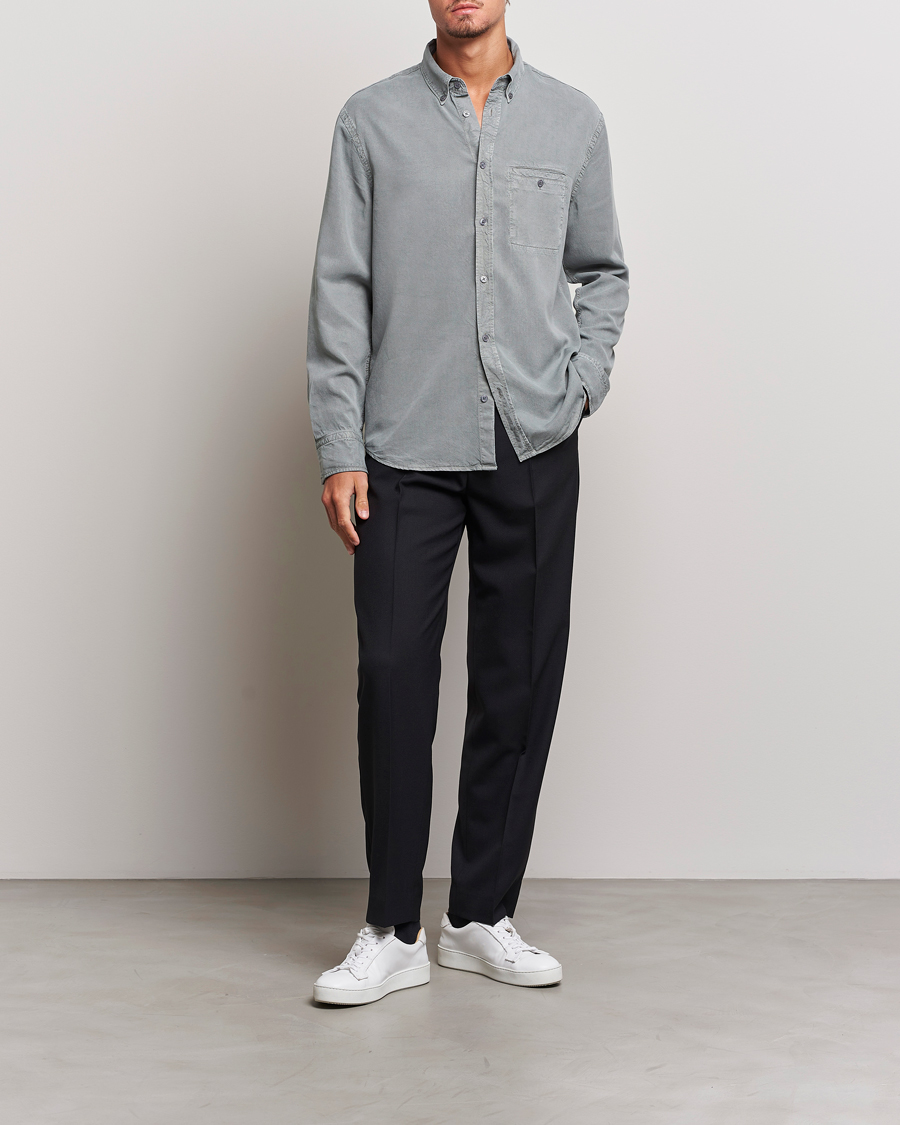 Herren | Hemden | Filippa K | Zachary Tencel Shirt Smoke Green