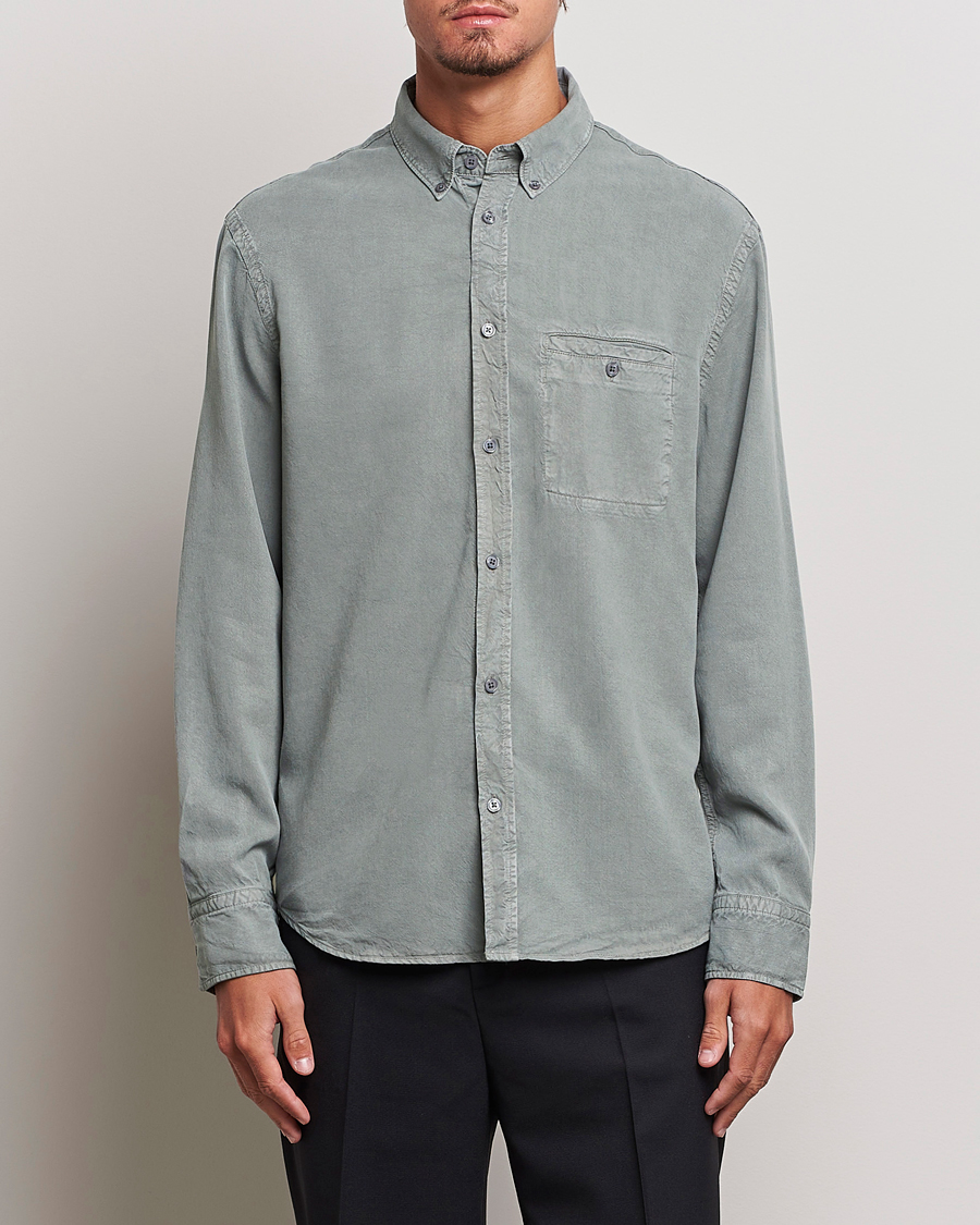Herren | Hemden | Filippa K | Zachary Tencel Shirt Smoke Green