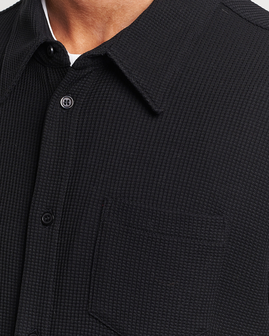Herren | Hemden | Filippa K | Waffle Jersey Shirt Black
