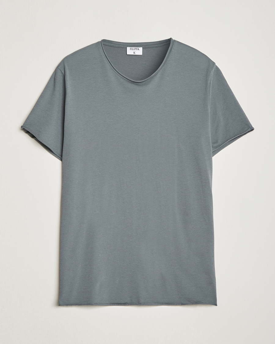 Herren | T-Shirts | Filippa K | Roll Neck T-Shirt Smoke Green
