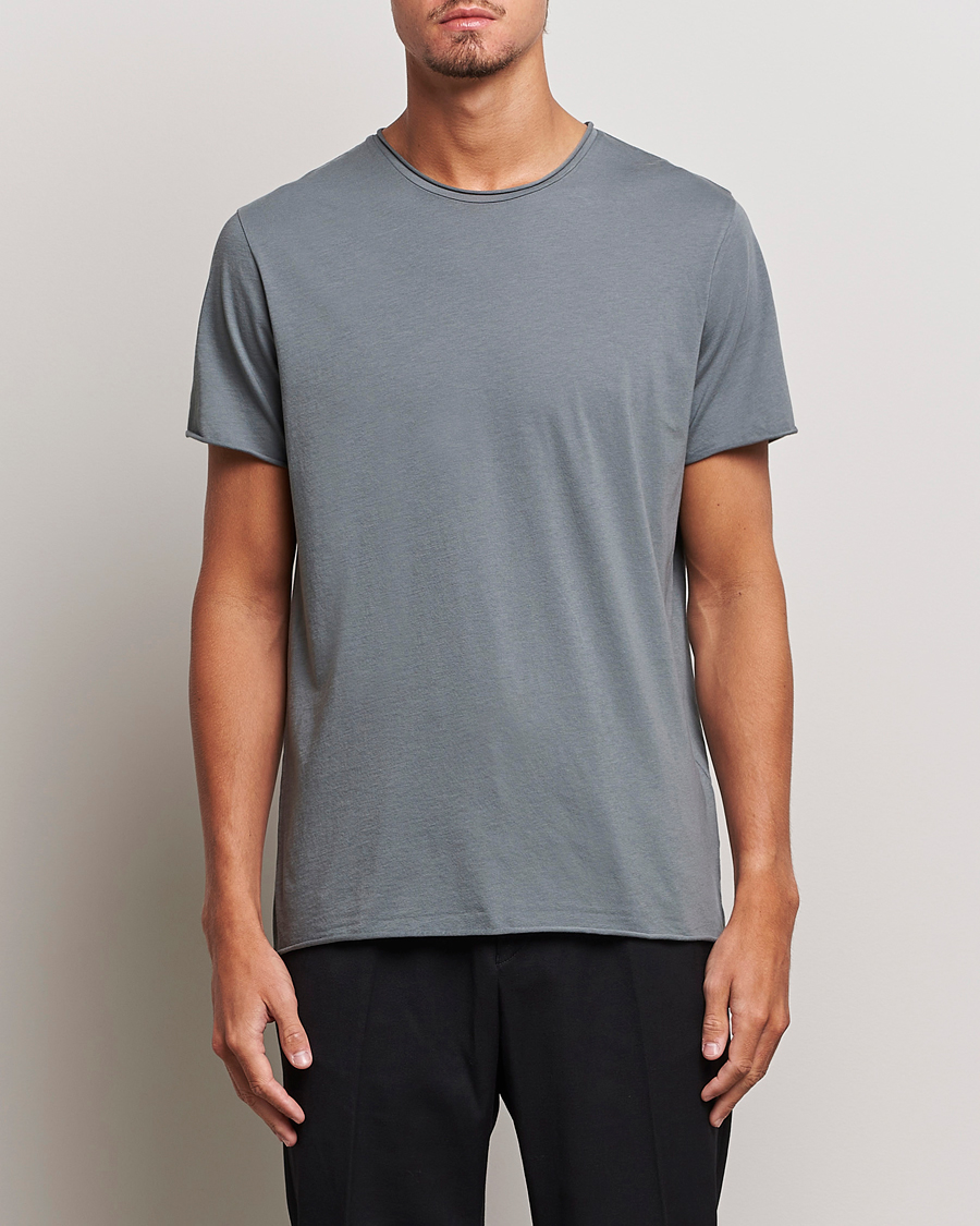 Herren | T-Shirts | Filippa K | Roll Neck T-Shirt Smoke Green