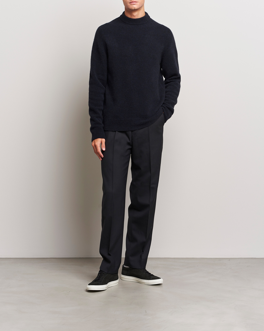 Herren | Pullover | Filippa K | Johannes Yak Knitted Sweater Dark Navy
