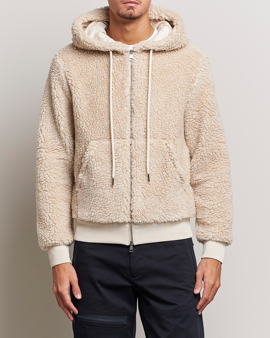 Herren | Pullover | Moncler | Hooded Zip Cardigan Off White