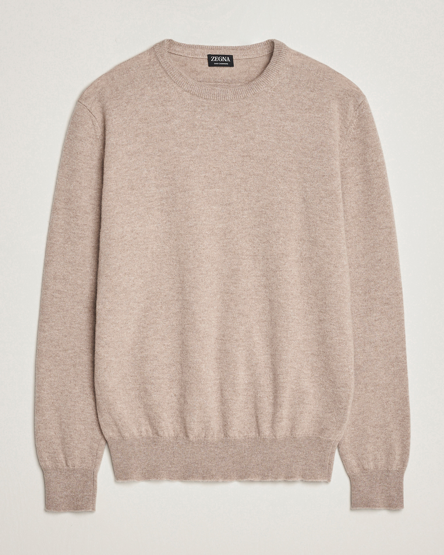 Herren | Pullover | Zegna | Oasi Cashmere Crew Neck Beige