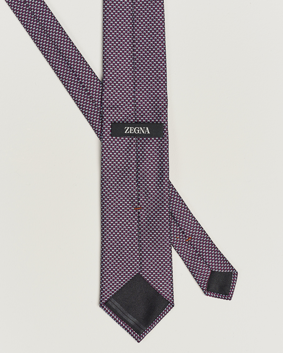 Herren | Zegna Jacquard Silk Tie Purple | Zegna | Jacquard Silk Tie Purple