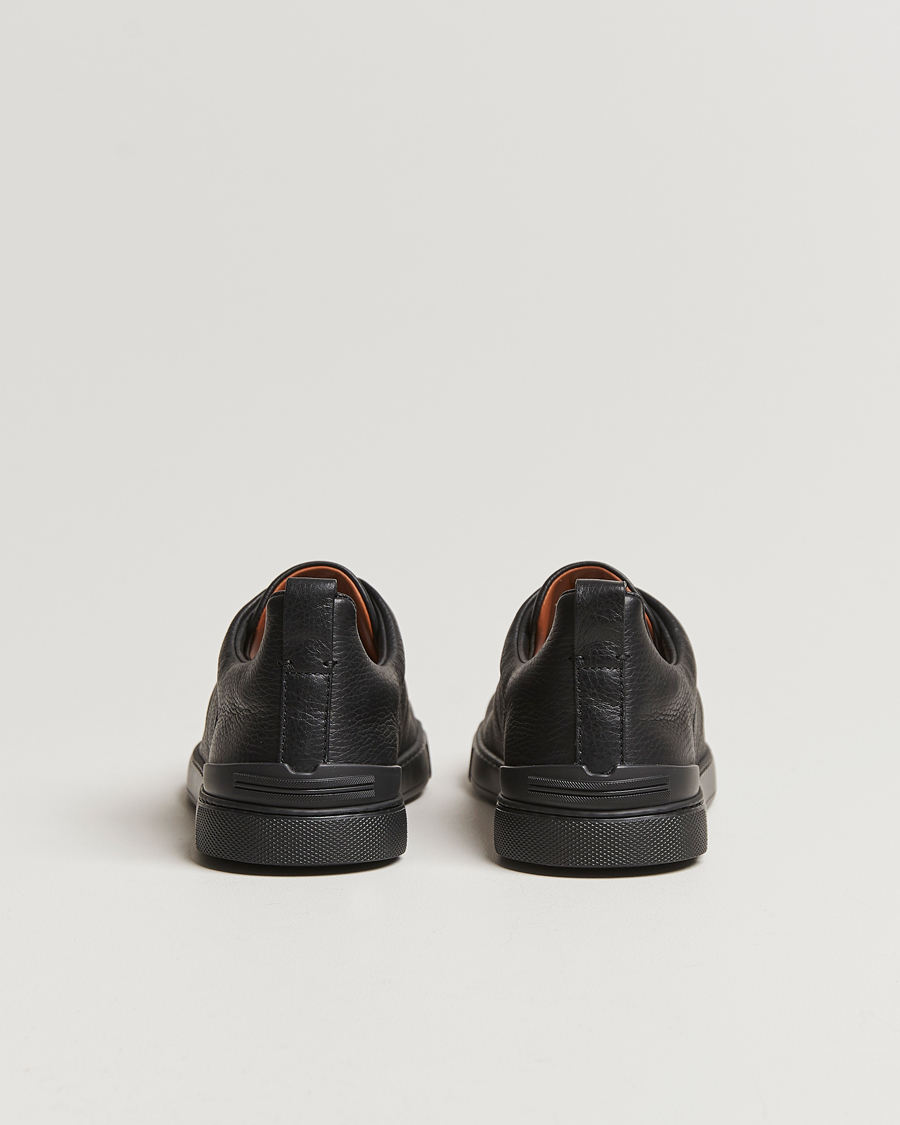 Herren | Zegna Triple Stitch Sneakers Full Black Deerskin | Zegna | Triple Stitch Sneakers Full Black Deerskin