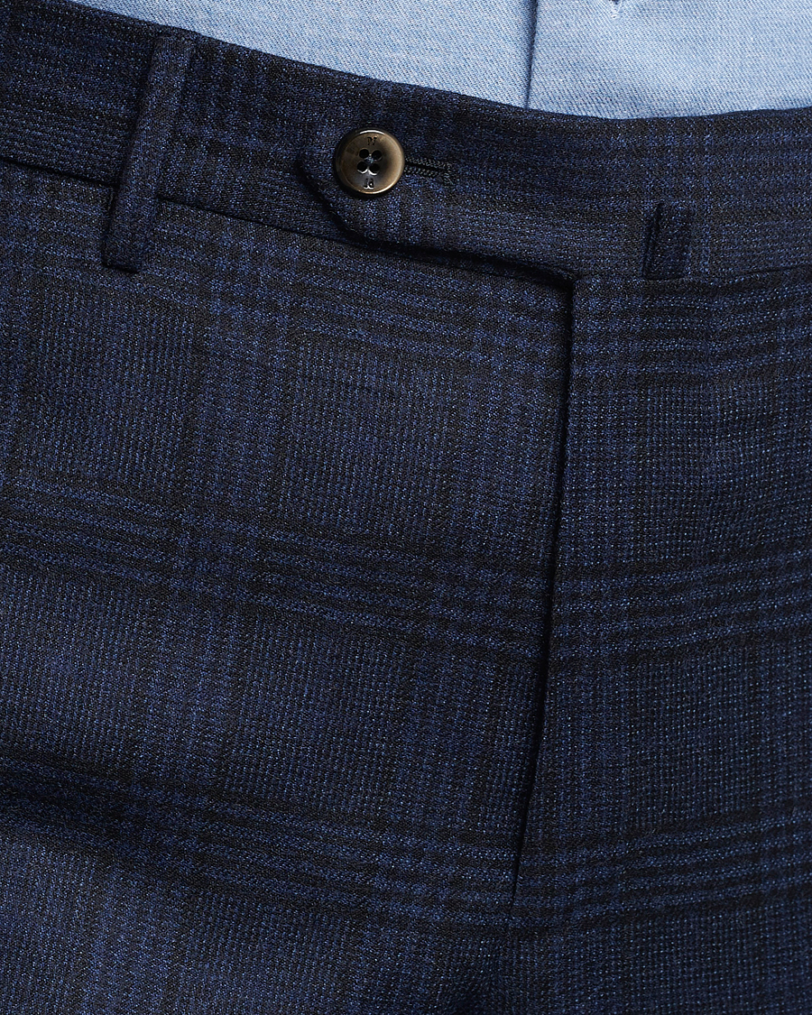Herren | Hosen | PT01 | Slim Fit Prince Of Wales Wool Trousers Navy