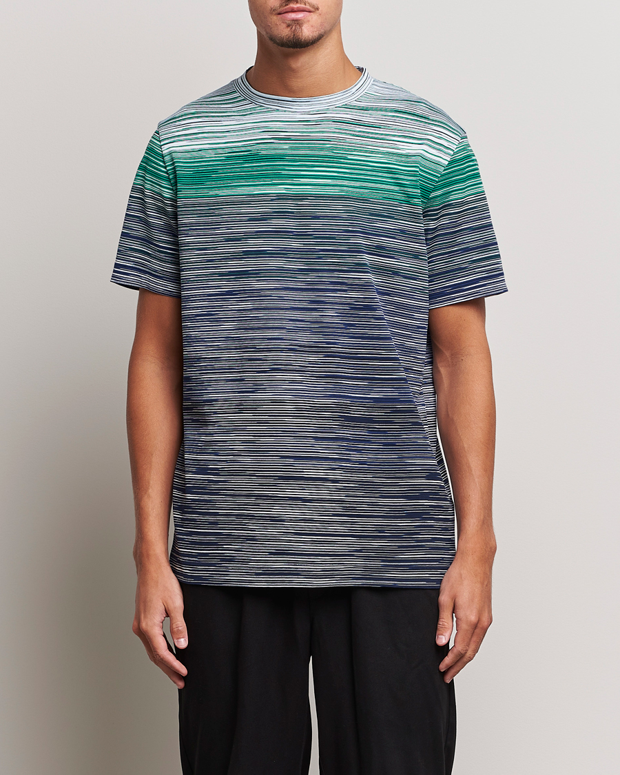 Herren | T-Shirts | Missoni | Space Dyed Degrade T-Shirt Blue/Green