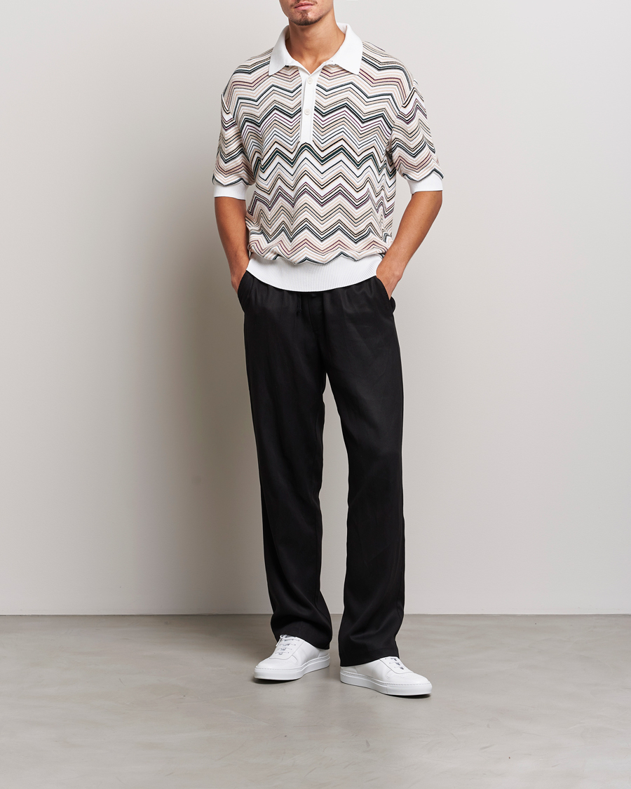 Herren | Poloshirts | Missoni | Chevron Cotton Polo Beige