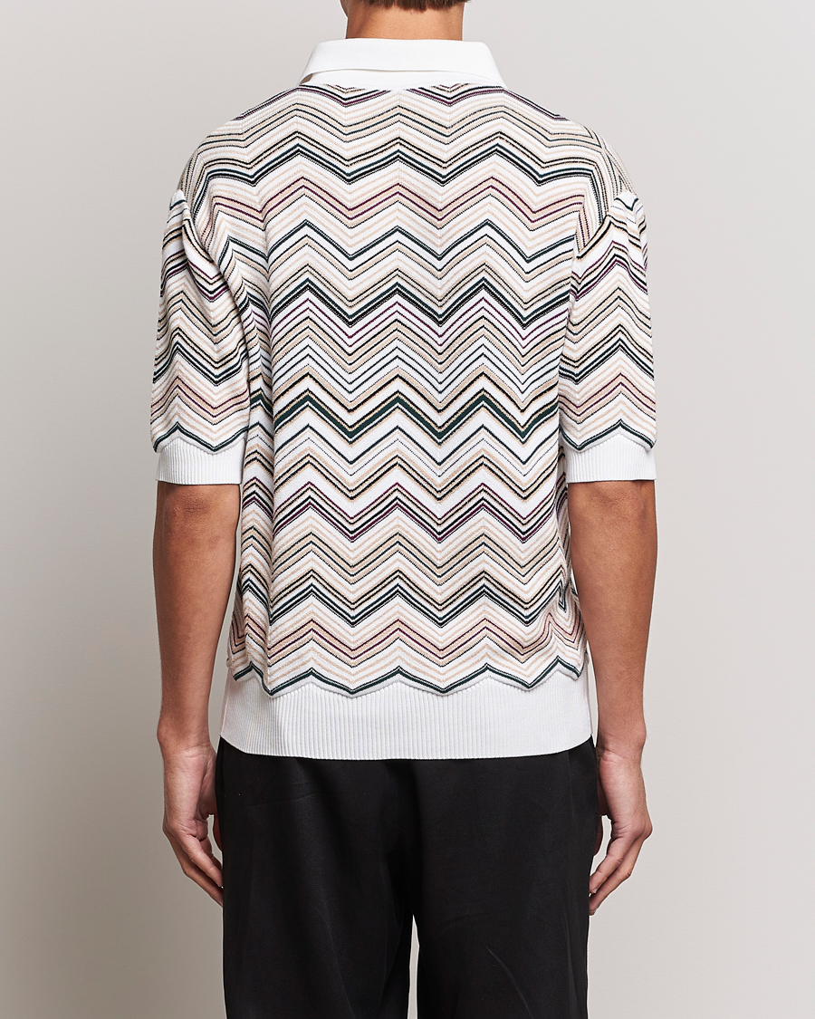 Herren | Poloshirts | Missoni | Chevron Cotton Polo Beige