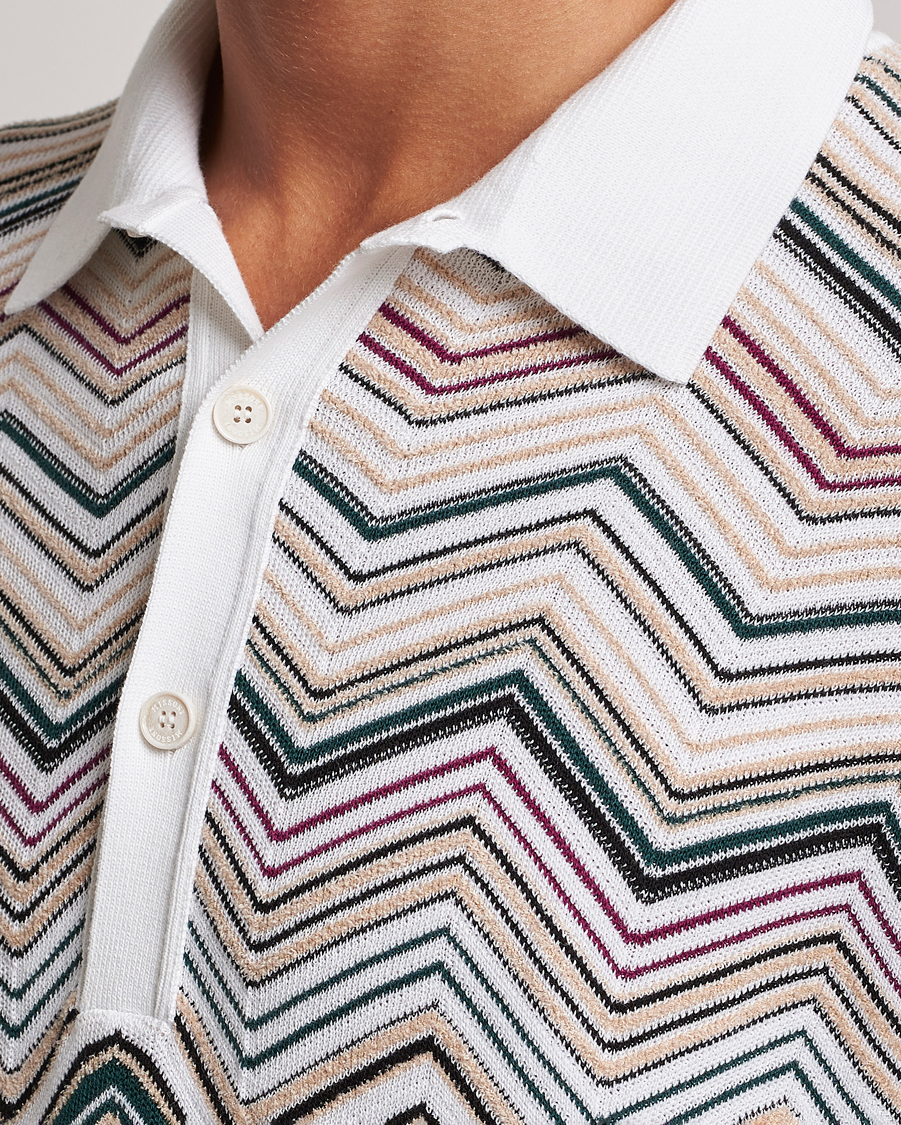 Herren | Poloshirts | Missoni | Chevron Cotton Polo Beige