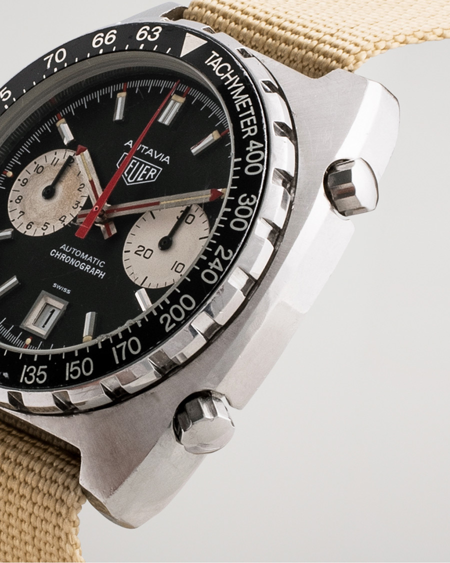 Herren | Heuer Pre-Owned Autavia 11063 'Viceroy' Tachymeter Steel Black | Heuer Pre-Owned | Autavia 11063 'Viceroy' Tachymeter Steel Black