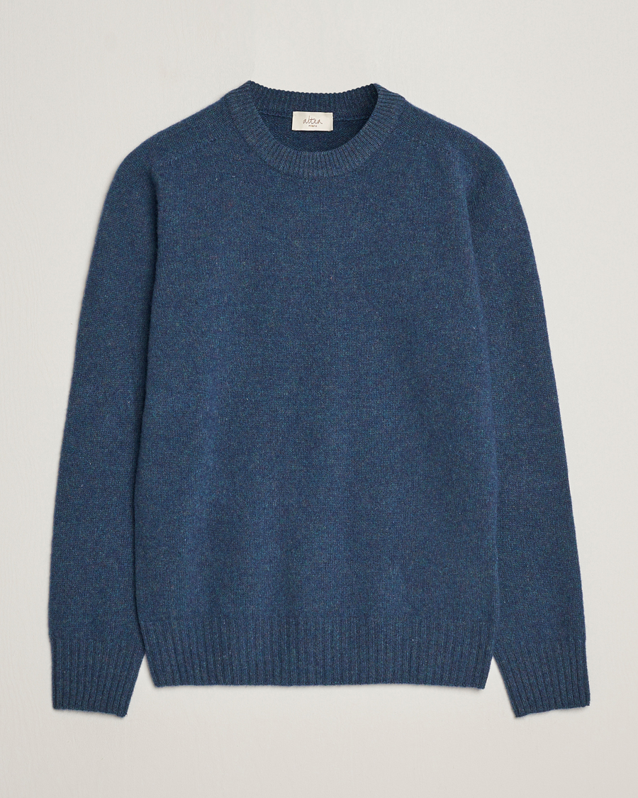Herren | Pullover | Altea | Wool/Cashmere Crew Neck Pullover Petroleum