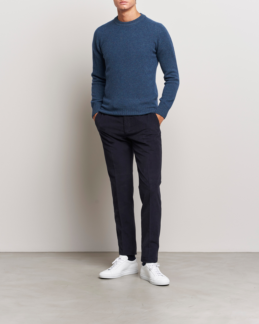 Herren | Pullover | Altea | Wool/Cashmere Crew Neck Pullover Petroleum